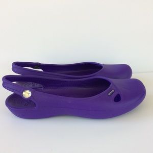 CROCS  sling backs Oliva woman’s purple size W 9